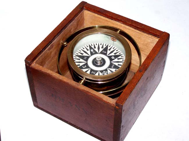 A 19th century 'Dry Card' dory compass circa 1875
